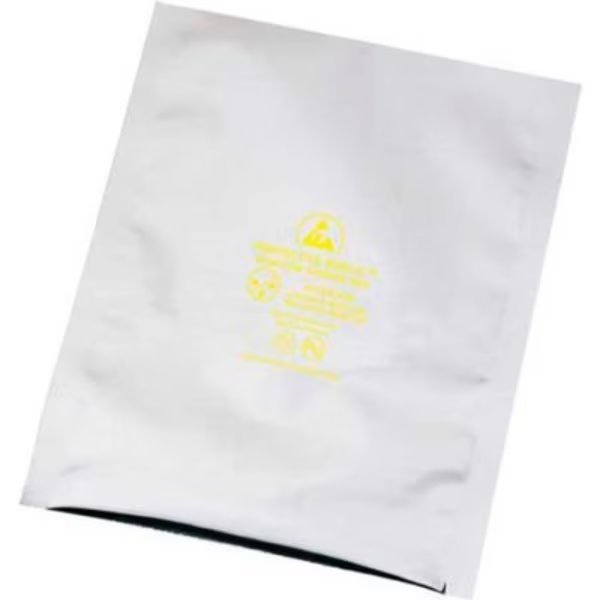 Desco Moisture Barrier Bags, 10inW x 12inL, 3.5 Mil, Silver, 100/Pack, Desco Industries, Mfr#: 13816